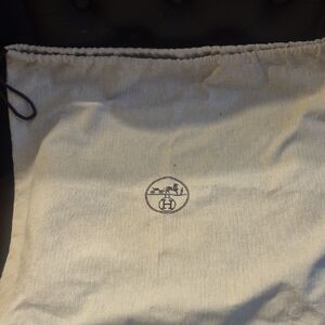 Hermes Natural Cotton Drawstring Bag